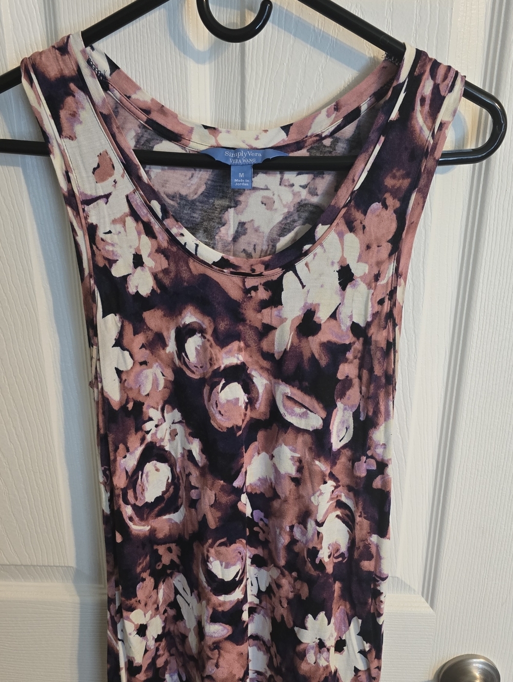 Simply Vera Vera Wang Purple & Pink Floral Tank Top